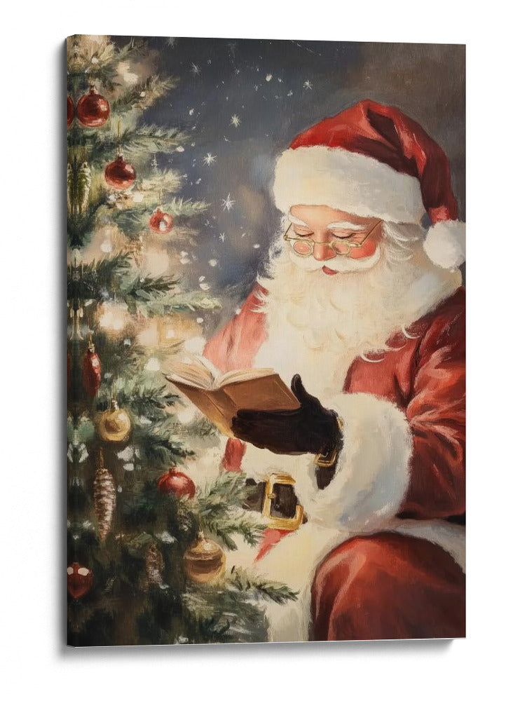 Santa Leyendo II - Melloi Art Prints | Cuadro decorativo de Canvas Lab