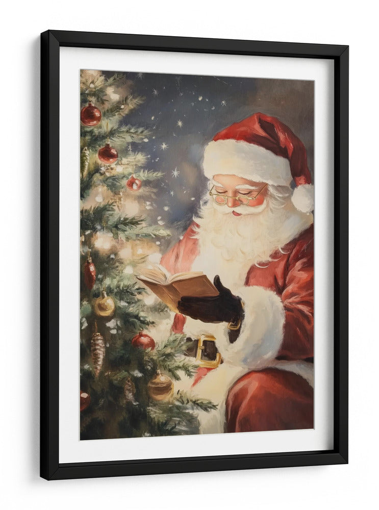 Santa Leyendo II - Melloi Art Prints | Cuadro decorativo de Canvas Lab