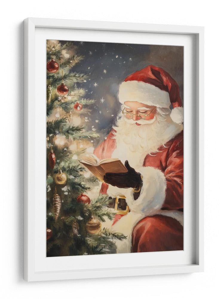 Santa Leyendo II - Melloi Art Prints | Cuadro decorativo de Canvas Lab