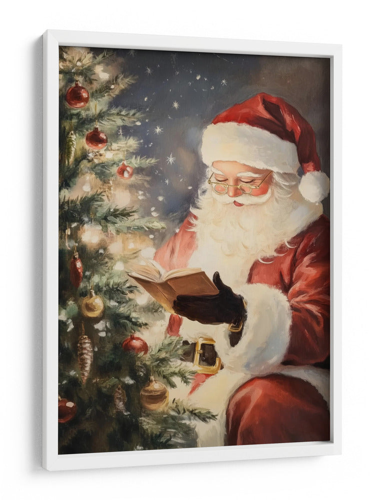 Santa Leyendo II - Melloi Art Prints | Cuadro decorativo de Canvas Lab