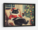 Gato Navideño Relajado - Melloi Art Prints | Cuadro decorativo de Canvas Lab