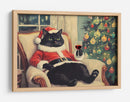 Gato Navideño Relajado - Melloi Art Prints | Cuadro decorativo de Canvas Lab