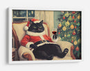 Gato Navideño Relajado - Melloi Art Prints | Cuadro decorativo de Canvas Lab
