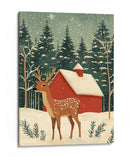 Ciervo vacaciones de invierno - Fluidys Studio | Cuadro decorativo de Canvas Lab