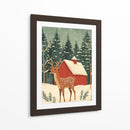 Ciervo vacaciones de invierno - Fluidys Studio | Cuadro decorativo de Canvas Lab