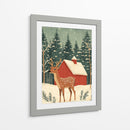 Ciervo vacaciones de invierno - Fluidys Studio | Cuadro decorativo de Canvas Lab