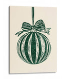 Adorno de Navidad Ilustración Verde - Fluidys Studio | Cuadro decorativo de Canvas Lab