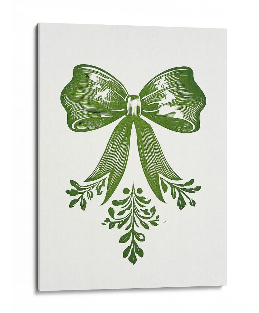 Lazo de Navidad Verde - Fluidys Studio | Cuadro decorativo de Canvas Lab
