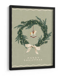 Juguete de caballos en corona de Navidad con lazo - NKTN | Cuadro decorativo de Canvas Lab