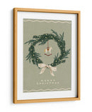 Juguete de caballos en corona de Navidad con lazo - NKTN | Cuadro decorativo de Canvas Lab