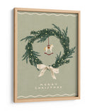 Juguete de caballos en corona de Navidad con lazo - NKTN | Cuadro decorativo de Canvas Lab