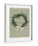 Juguete de caballos en corona de Navidad con lazo - NKTN | Cuadro decorativo de Canvas Lab