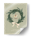 Juguete de caballos en corona de Navidad con lazo - NKTN | Cuadro decorativo de Canvas Lab