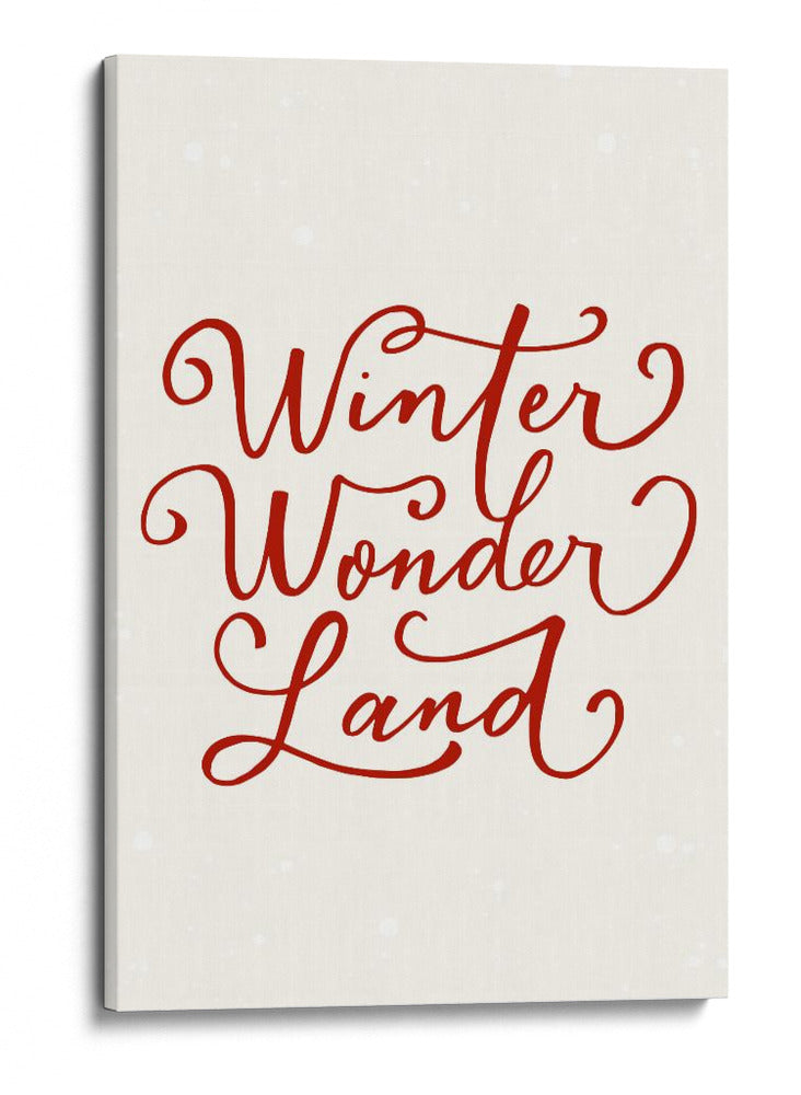 Texto del país de las maravillas invernal (verde), letras de tipografía con citas navideñas de invierno - Rio Soley | Cuadro decorativo de Canvas Lab