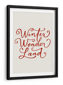 Texto del país de las maravillas invernal (verde), letras de tipografía con citas navideñas de invierno - Rio Soley | Cuadro decorativo de Canvas Lab