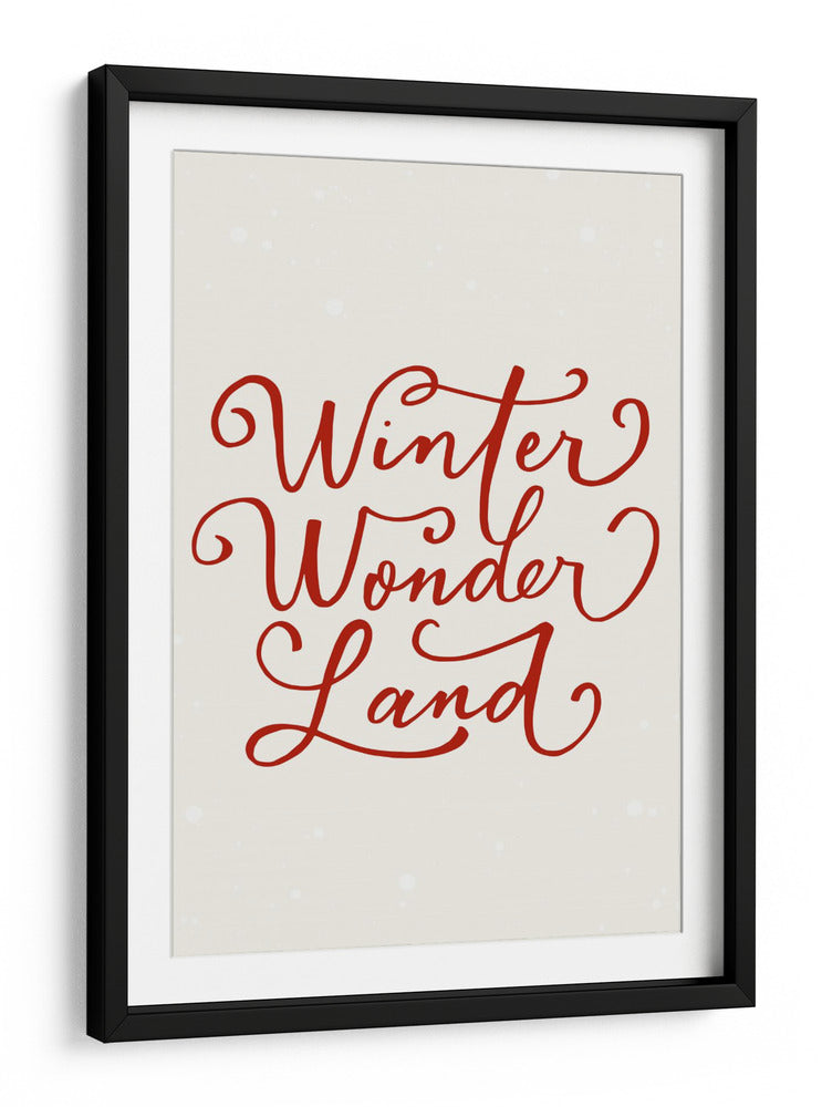 Texto del país de las maravillas invernal (verde), letras de tipografía con citas navideñas de invierno - Rio Soley | Cuadro decorativo de Canvas Lab