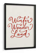 Texto del país de las maravillas invernal (verde), letras de tipografía con citas navideñas de invierno - Rio Soley | Cuadro decorativo de Canvas Lab