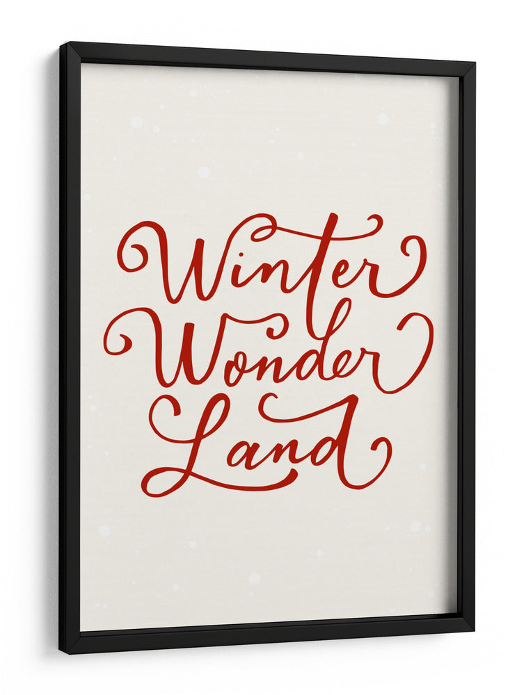 Texto del país de las maravillas invernal (verde), letras de tipografía con citas navideñas de invierno - Rio Soley | Cuadro decorativo de Canvas Lab