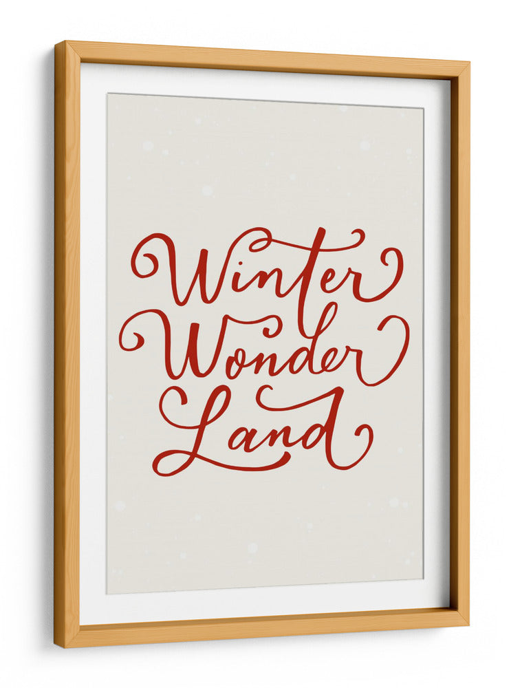 Texto del país de las maravillas invernal (verde), letras de tipografía con citas navideñas de invierno - Rio Soley | Cuadro decorativo de Canvas Lab