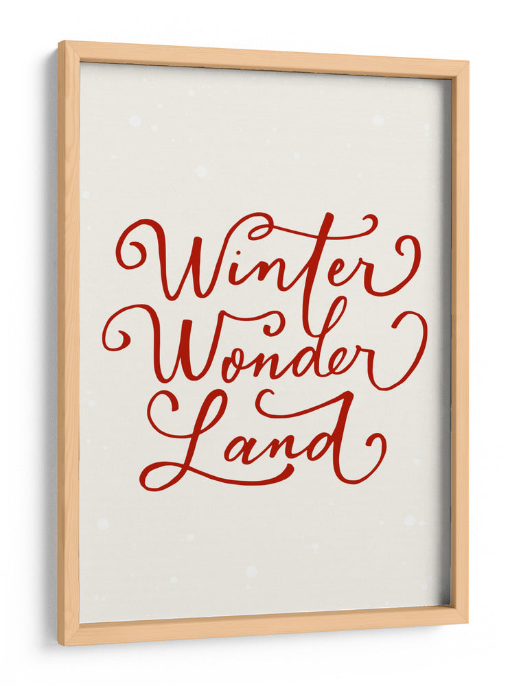 Texto del país de las maravillas invernal (verde), letras de tipografía con citas navideñas de invierno - Rio Soley | Cuadro decorativo de Canvas Lab