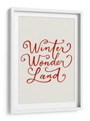 Texto del país de las maravillas invernal (verde), letras de tipografía con citas navideñas de invierno - Rio Soley | Cuadro decorativo de Canvas Lab