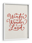 Texto del país de las maravillas invernal (verde), letras de tipografía con citas navideñas de invierno - Rio Soley | Cuadro decorativo de Canvas Lab