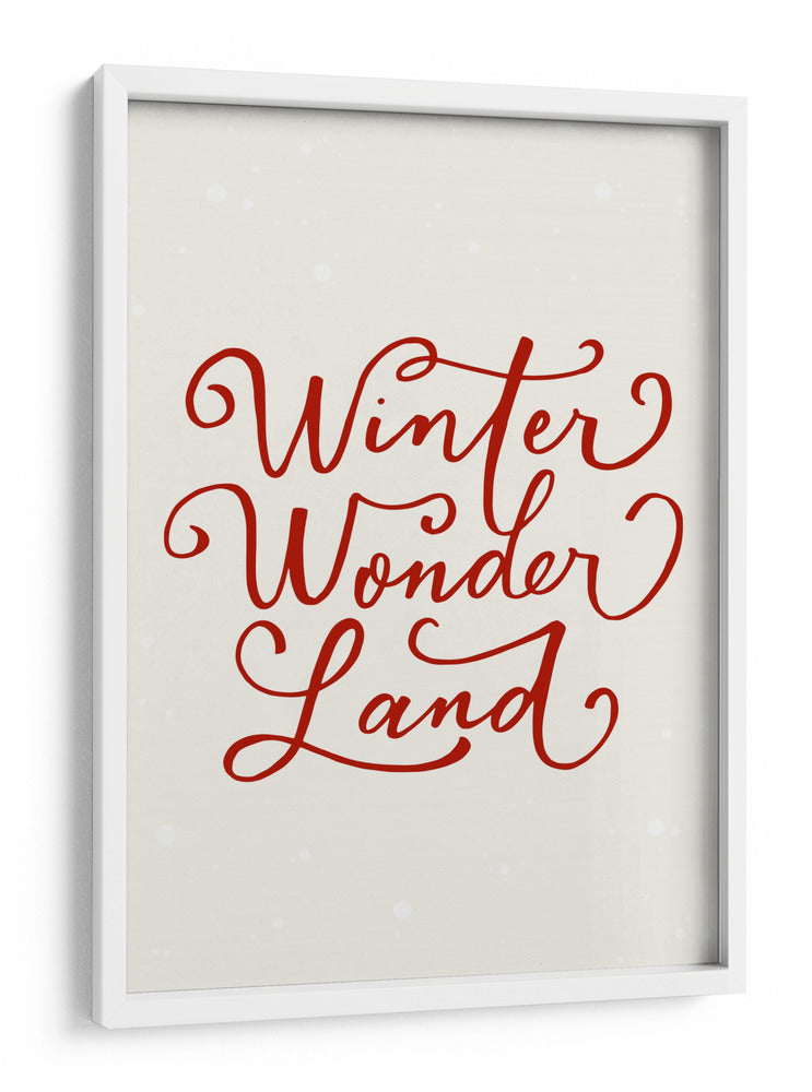 Texto del país de las maravillas invernal (verde), letras de tipografía con citas navideñas de invierno - Rio Soley | Cuadro decorativo de Canvas Lab