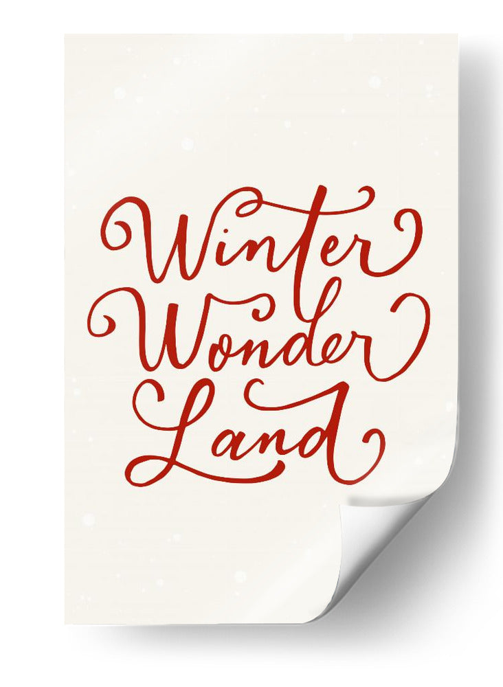 Texto del país de las maravillas invernal (verde), letras de tipografía con citas navideñas de invierno - Rio Soley | Cuadro decorativo de Canvas Lab