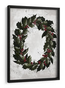 Coronas de acebo con salpicaduras - Rosana Laiz Blursbyai | Cuadro decorativo de Canvas Lab