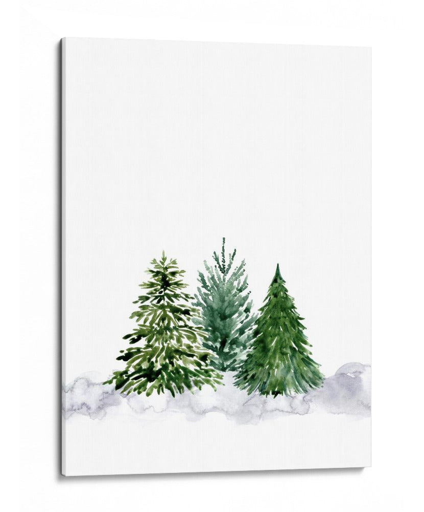 Tres pinos de acuarela - Rosana Laiz Blursbyai | Cuadro decorativo de Canvas Lab