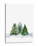 Tres pinos de acuarela - Rosana Laiz Blursbyai | Cuadro decorativo de Canvas Lab