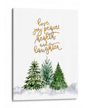Árboles de Navidad con deseos navideños - Rosana Laiz Blursbyai | Cuadro decorativo de Canvas Lab