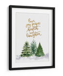 Árboles de Navidad con deseos navideños - Rosana Laiz Blursbyai | Cuadro decorativo de Canvas Lab