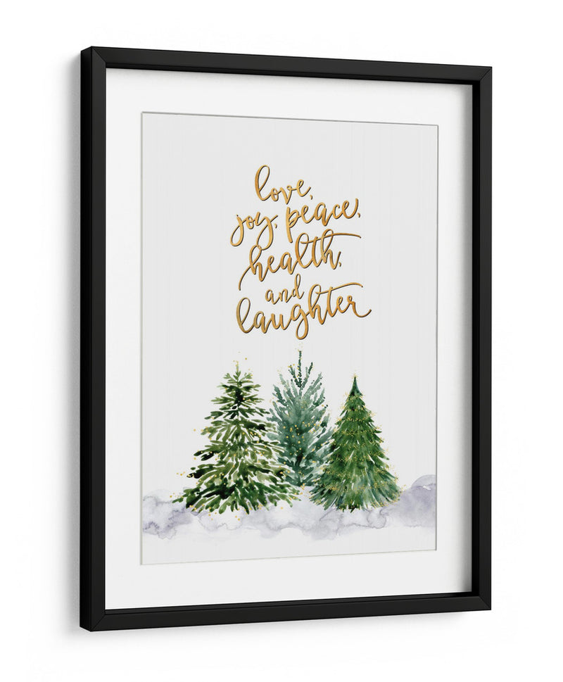 Árboles de Navidad con deseos navideños - Rosana Laiz Blursbyai | Cuadro decorativo de Canvas Lab