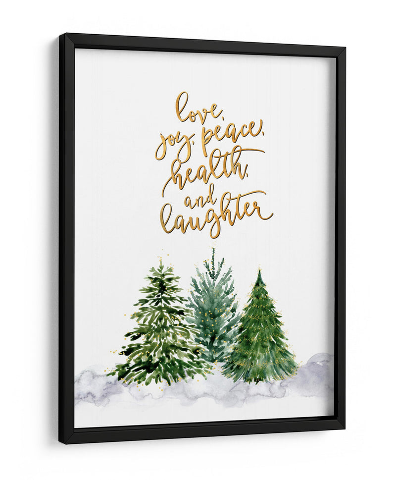 Árboles de Navidad con deseos navideños - Rosana Laiz Blursbyai | Cuadro decorativo de Canvas Lab