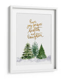 Árboles de Navidad con deseos navideños - Rosana Laiz Blursbyai | Cuadro decorativo de Canvas Lab