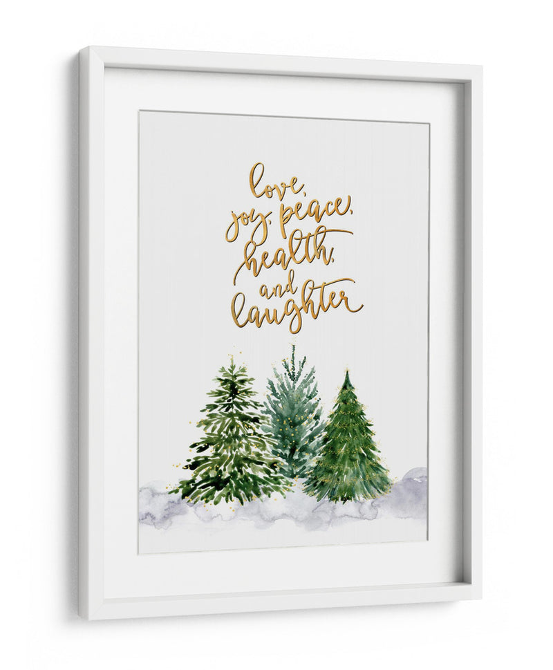 Árboles de Navidad con deseos navideños - Rosana Laiz Blursbyai | Cuadro decorativo de Canvas Lab
