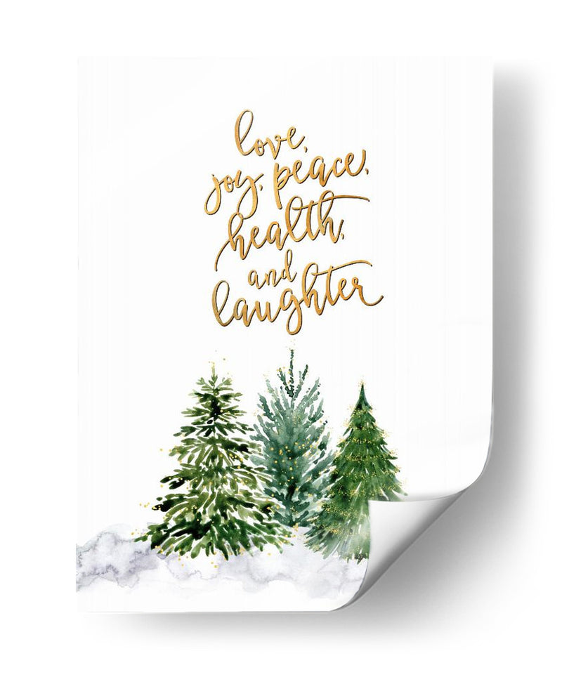 Árboles de Navidad con deseos navideños - Rosana Laiz Blursbyai | Cuadro decorativo de Canvas Lab