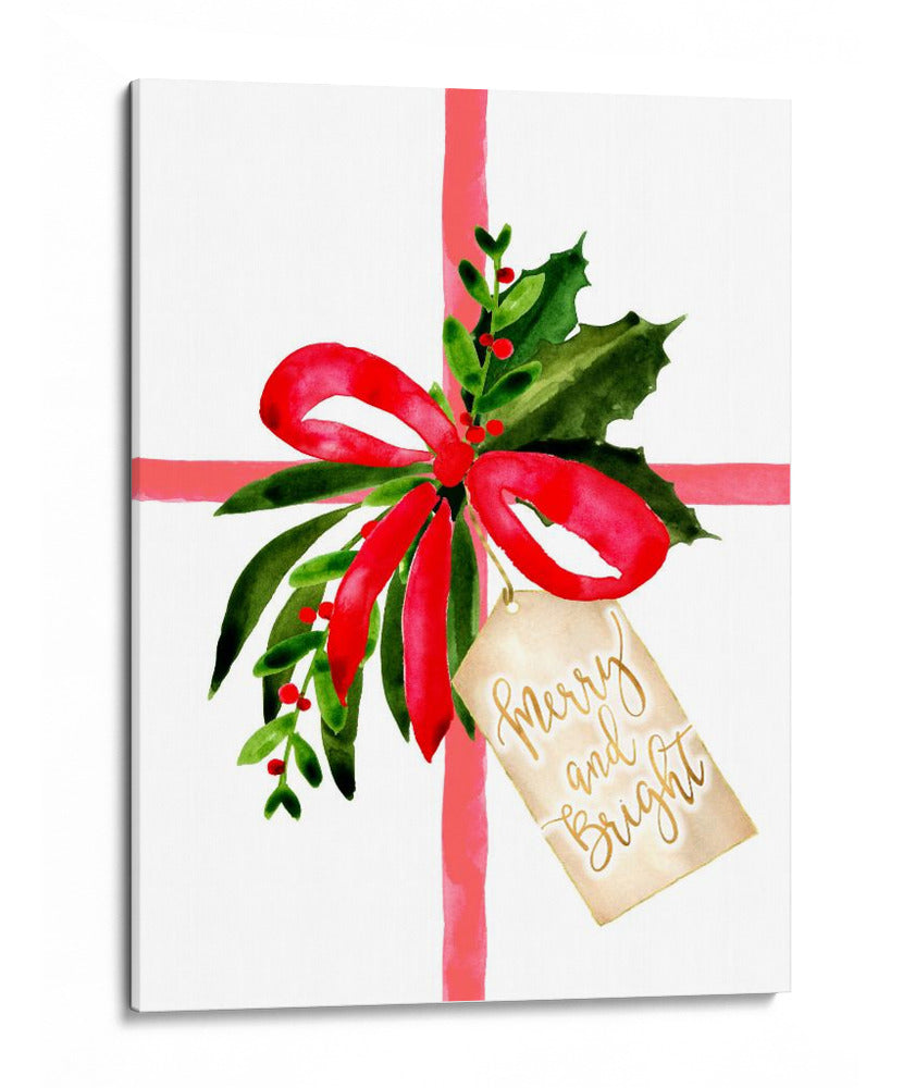 Regalo de acuarela con etiqueta de feliz y brillante - Rosana Laiz Blursbyai | Cuadro decorativo de Canvas Lab