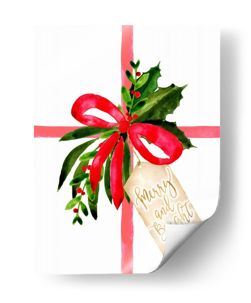 Regalo de acuarela con etiqueta de feliz y brillante - Rosana Laiz Blursbyai | Cuadro decorativo de Canvas Lab