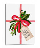 Regalo de acuarela con deseos navideños - Rosana Laiz Blursbyai | Cuadro decorativo de Canvas Lab