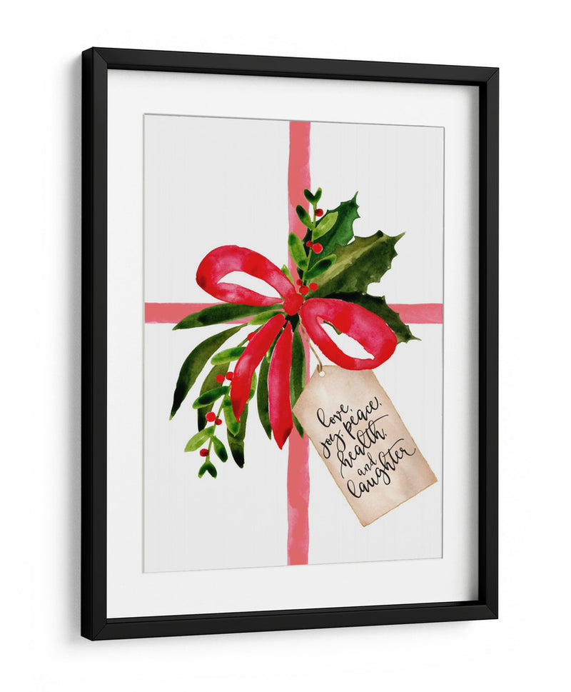 Regalo de acuarela con deseos navideños - Rosana Laiz Blursbyai | Cuadro decorativo de Canvas Lab