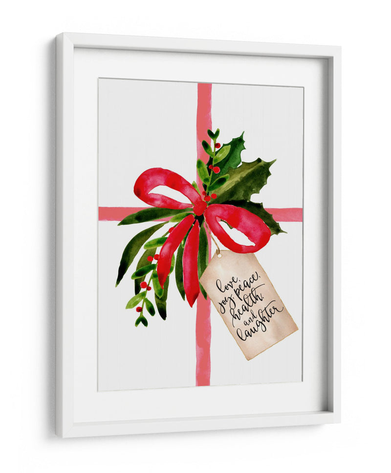 Regalo de acuarela con deseos navideños - Rosana Laiz Blursbyai | Cuadro decorativo de Canvas Lab