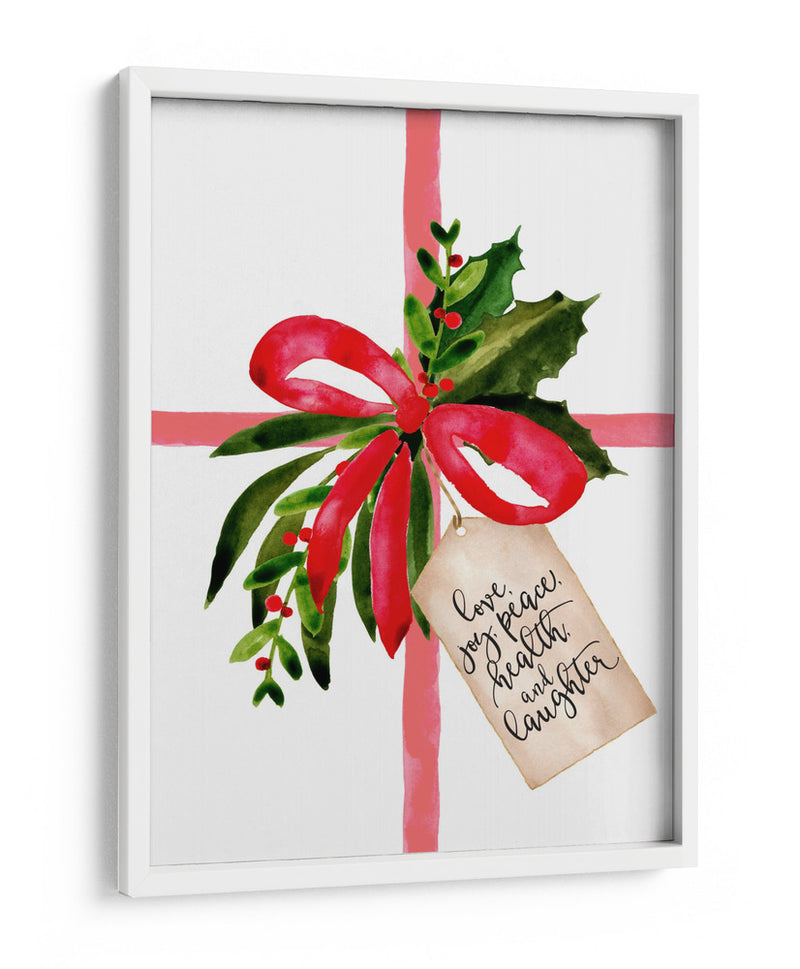 Regalo de acuarela con deseos navideños - Rosana Laiz Blursbyai | Cuadro decorativo de Canvas Lab