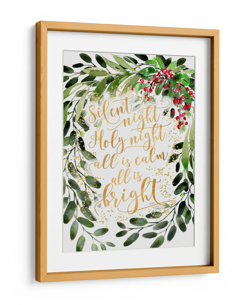 Noche de paz ramo de acuarela - Rosana Laiz Blursbyai | Cuadro decorativo de Canvas Lab