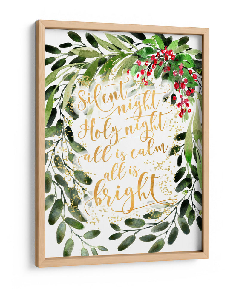 Noche de paz ramo de acuarela - Rosana Laiz Blursbyai | Cuadro decorativo de Canvas Lab