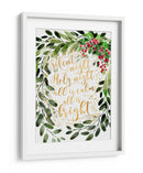 Noche de paz ramo de acuarela - Rosana Laiz Blursbyai | Cuadro decorativo de Canvas Lab