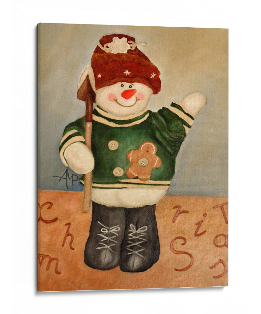 Muñeco de Nieve Junior - Angeles M. Pomata | Cuadro decorativo de Canvas Lab