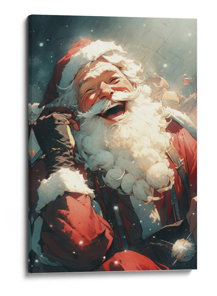 La llamada del alegre Papá Noel - Treechild | Cuadro decorativo de Canvas Lab