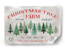 Letrero de la granja de árboles de Navidad - Rosana Laiz Blursbyai | Cuadro decorativo de Canvas Lab